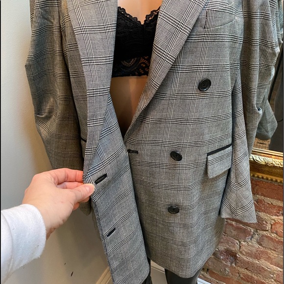 JOIE| oversized plaid blazer| 10 - Picture 6 of 8